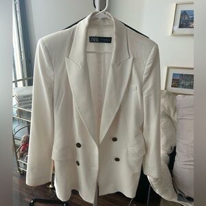 Zara cream blazer - L